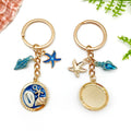 Starfish, Conch and Shell Charm Keychains Featuring Blue Starfish Across 66 Variations view 3
