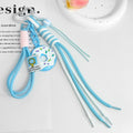 Woven Paracord Donut Charm Keychain with Carabiner Clip view 6