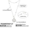 Gold Steel Evil Eye Coin Layered Necklace Station Beads view 6