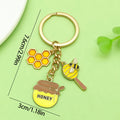 Bee and Honeycomb Charm Keychains with 33 Design Assortment Styles for Bags and Keys view 12