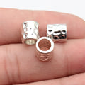 9.9x8.8x8.7mm 1.7g Multicolor Zinc Alloy Hammered Tube Large Hole Spacer Beads for Dreadlock Hair Jewelry