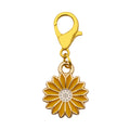 Enamel Daisy Flower Charm Gold Lobster Clasp Eight Colors view 10