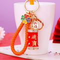 Red Firecracker Keychains with Braided Wrist Straps in Eight Colors view 4