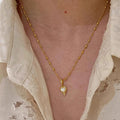 Silver Tone Heart and Cross Charm Pendant Necklace view 4