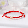 Red Woven Cord Small Heart Evil Eye Adjustable Bracelets view 6