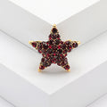 Full Crystal Five Point Star Brooch in Four Jewel Colors view 9