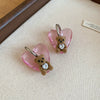 Pink Heart Earrings