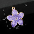 Enamel Cherry Blossom Sakura Flower Charm Pendants Two Sizes view 2