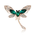 Long Tail Dragonfly Brooch With Large Marquise Crystals view 5