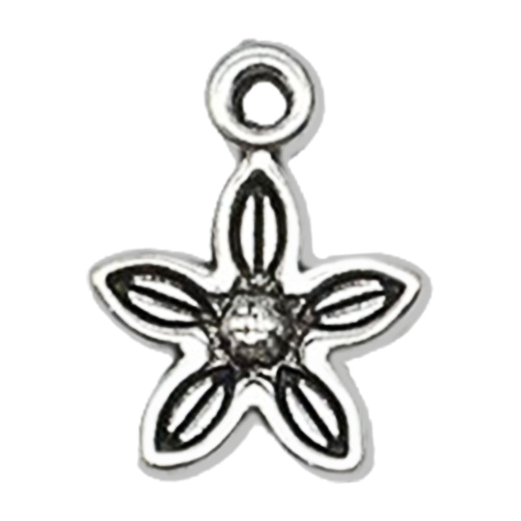 Antique Silver Zinc Alloy Rose Sunflower Flower Charm Pendants for DIY Floral Jewelry