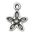 Antique Silver Zinc Alloy Rose Sunflower Flower Charm Pendants for DIY Floral Jewelry