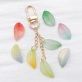Frosted Glass Leaf Charms in Nine Gradient and Flecked Finishes view 4