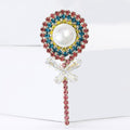 Crystal Lollipop Brooch With Decorative Crystal And Enamel Details view 3
