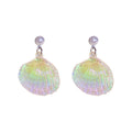 Iridescent Shell and Pearl Drop Earrings Fashion Jewelry view 5