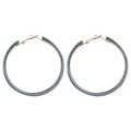 Denim Wrapped Hoop Earrings in Two Blue Shades Jewelry view 5