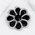 Black Flower Metal Brooch Pin 4.4 cm for Jackets and Lapels view 5