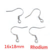 Rhodium 16x18mm