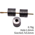 Linear Cylinder Bead In Antique Silver For Jewelry Making view 3