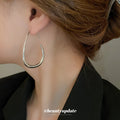 Polished Teardrop Hook Earrings In Gold And Silver view 4