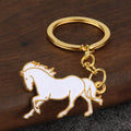 Metal Running Horse Keychain, Six Gold And Silver Color Styles view 3