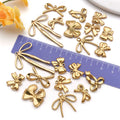 Stainless Steel Gold-Tone Bow and Butterfly Metal Charms with 10 Listed Options view 3