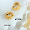Small Gold Plain Hoop Ear Clips No-Piercing Clip-On Pair view 2