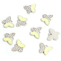 Crystal Butterfly Enamel Alloy Charm Pendants in Six Colors view 2