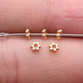 Tiny Flower Spacer Beads in Six Metal Color Finishes view 5