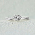 Silver Tone Twisted Rope Knot Band Ring Sizes 5 to 12 view 1