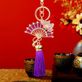 Lotus Fan Tassel Keychains in Four Colors plus Assorted Option view 8