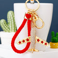 Crystal Star Fighter Plane Keychains in Gold and Silver with Braided Loops view 8