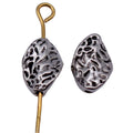 Twisted Marquise Bead In Antique Silver For Jewelry Making view 4