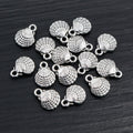 Textured Seashell Metal Charms in Antique Bronze and Silver Tones view 7