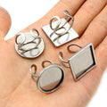 Stainless Steel Cabochon Ring Blanks in Three Bezel Shapes view 4