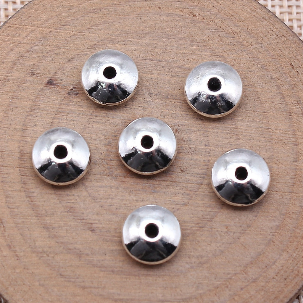 9.5x9.5x4.1mm 1.2g Multicolor Zinc Alloy Round Wheel Small Hole Spacer Beads for DIY Bracelet Jewelry