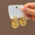 Chunky Multi Loop Coil Open Hoop Statement Earrings view 4