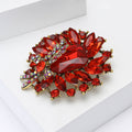 Pointed Crystal Petal Brooch in Nine Colors Decorative Lapel Pin view 3