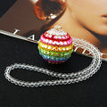 Jeweled Ball Hanging Ornaments in Five Aurora and Rainbow Color Options view 7