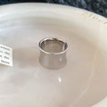 Wide Polished Open Cuff Metal Rings Gold and Silver Tone view 6