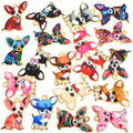Printed Chihuahua Dog Enamel Charm Collection for Jewelry Making view 5