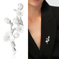 Pearl Plum Blossom Branch Brooch Pin Gold Silver 2 Colors view 2