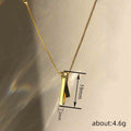 Silver Gold Dual Bar CZ Geometric Pendant Necklace view 4