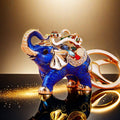 Jeweled Auspicious Elephant Keychains with Cord and Loose Loop Options view 8