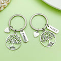 Metal Tree Of Life Keychains With Heart And Word Charms, 5 Styles view 3