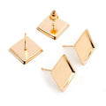 Square Bezel Stud Earring Posts in Eight Plated Finishes view 11