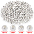 Round Seamless Metal Spacer Beads in Four Finishes for Jewelry Making view 9