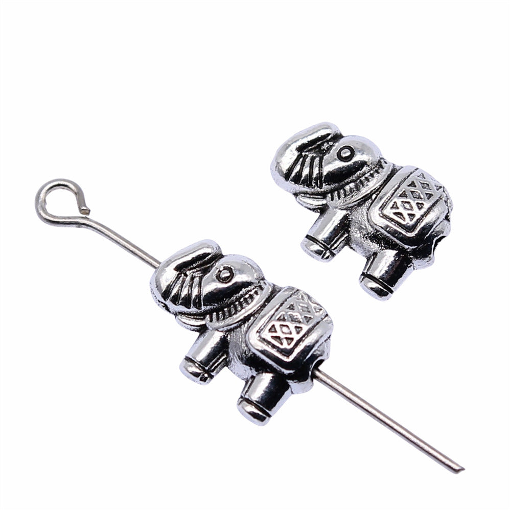 12x9mm 1g Multicolor Zinc Alloy Elephant Loose Metal Beads for Bracelet Necklace DIY Jewelry