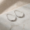Silver Open Hoops