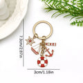 Red Blue Nautical Lighthouse Anchor and Sailboat Keychain Set view 6