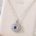 Gold and Silver Tone Geometric Evil Eye Pendant Necklaces view 7